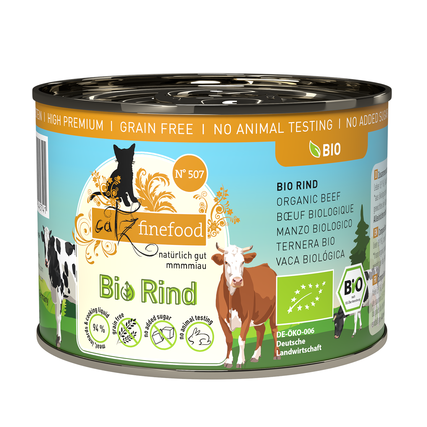 Catz Finefood BIO Beef Grain free БИО храна за котки с Телешко месо 200г