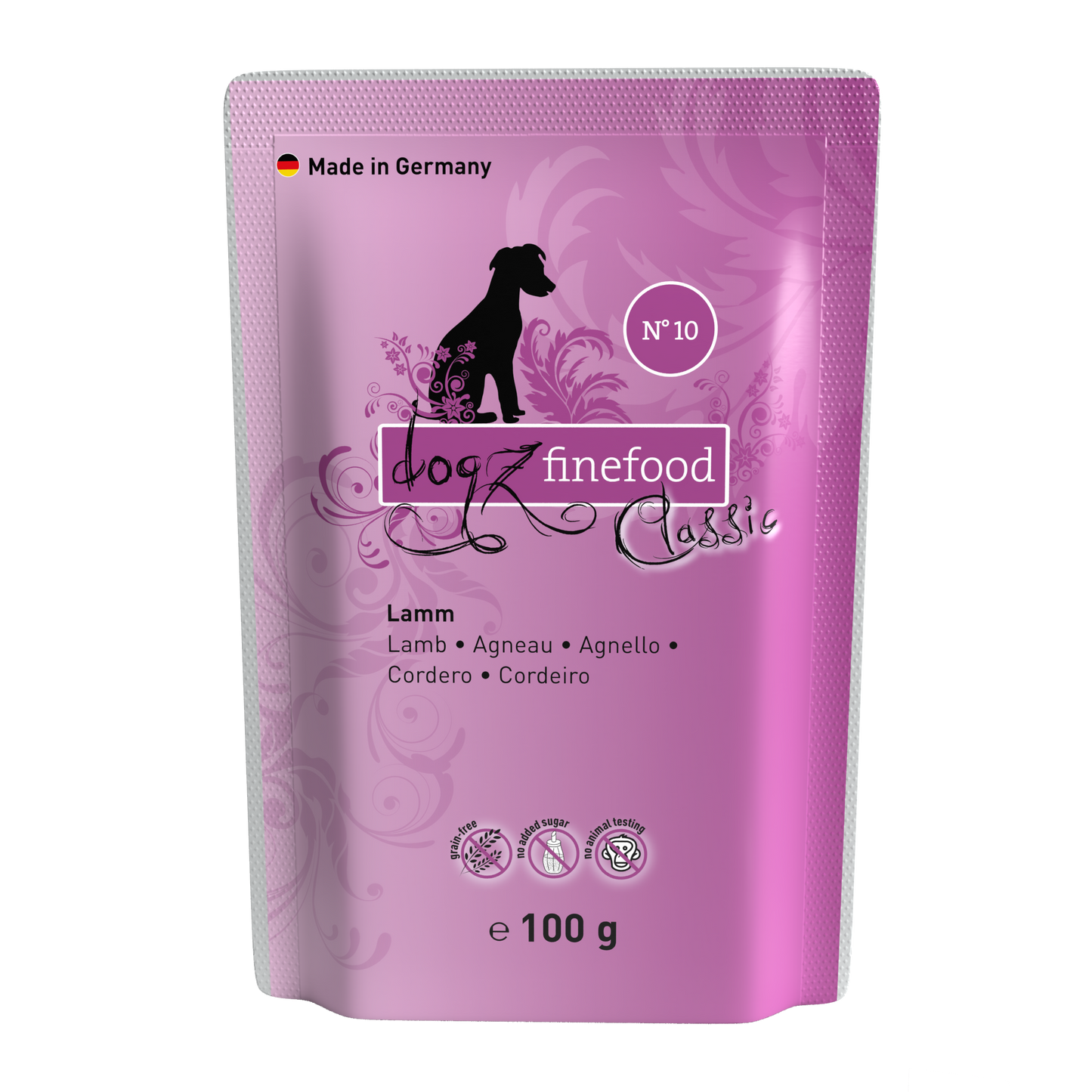 Dogz Finefood Lamb висококачествена храна за кучета Агнешко месо 100г пауч
