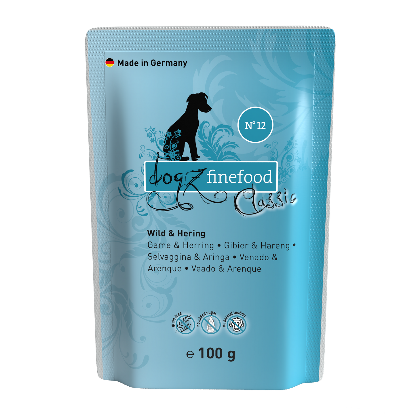 Dogz Finefood Game & Herring висококачествена храна за кучета с Дивеч и Херинга 100г пауч