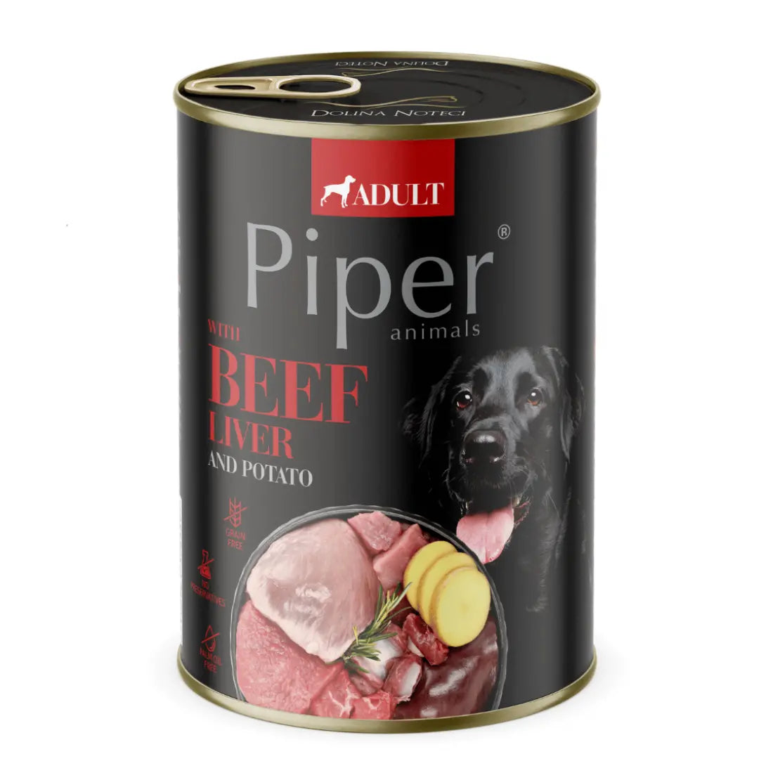 Piper Beef Liver & Potato Adult мокра храна за кучета с Телешки дроб, Говеждо и Картофи 400г