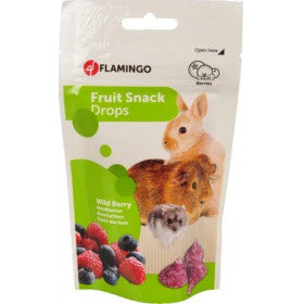 Flamingo Fruit Drops Wild Berry лакомство за гризачи с Горски плодове 75г