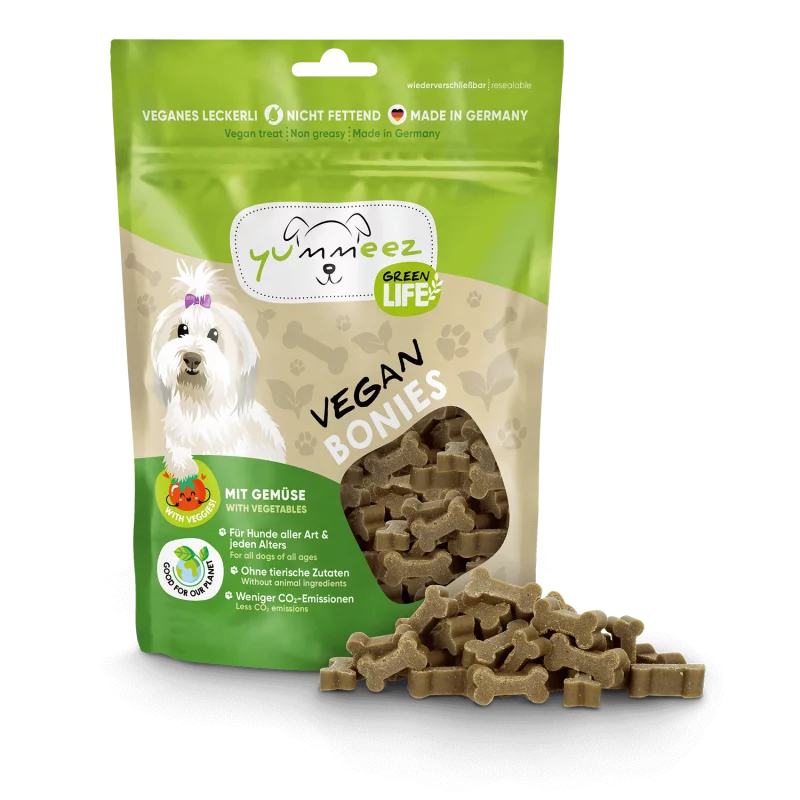 Yummeez Green Life Vegan Bonies Vegetables Веган лакомство за кучета със Зеленчуци 175г