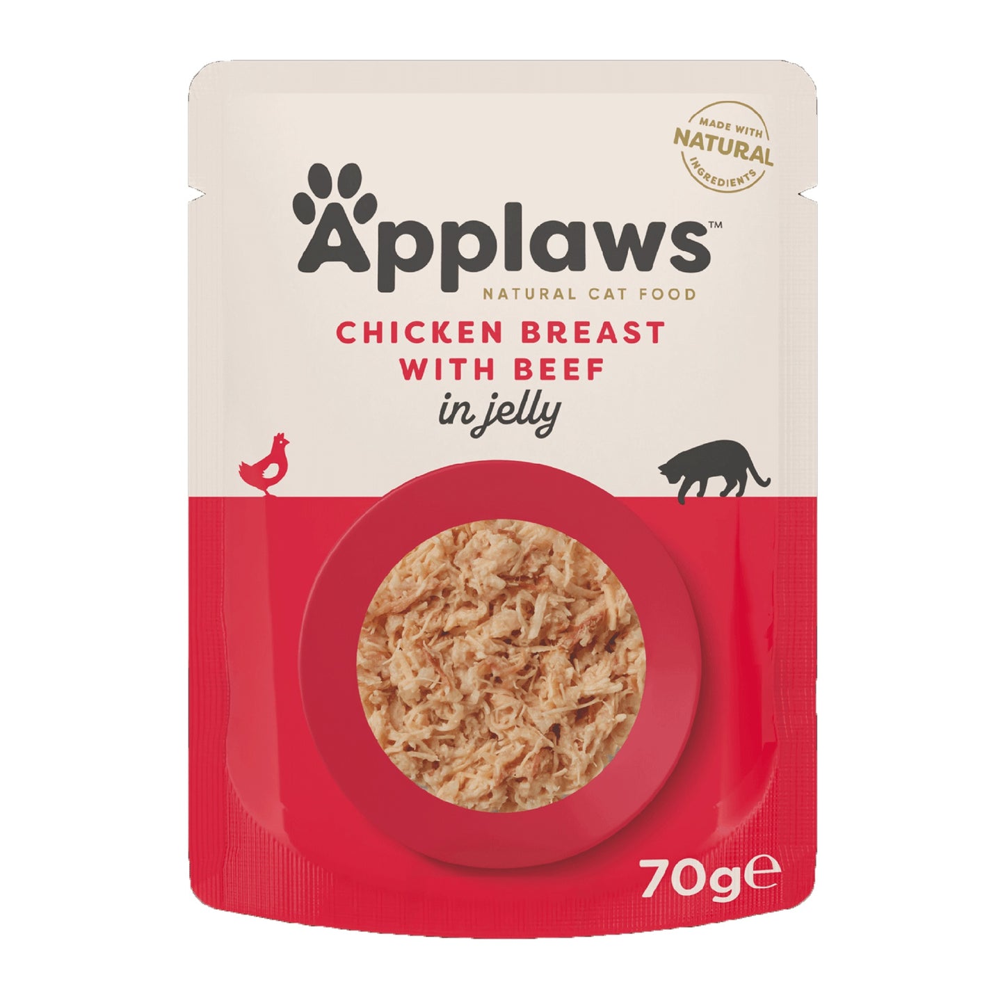 Applaws Chicken Breast with Beef Adult храна за котки с Пилешко филе и Телешко в желе 70г пауч