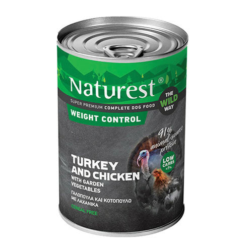 Naturest Weight Control храна за кастрирани кучета или с наднормено тегло с Пилешко и Пуешко 400г