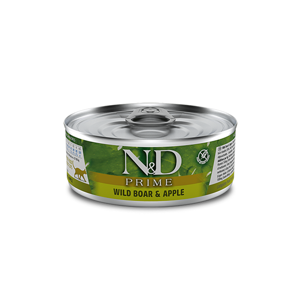 N&D Prime храна за котки с Глиганско и Ябълки Adult 70г конс.