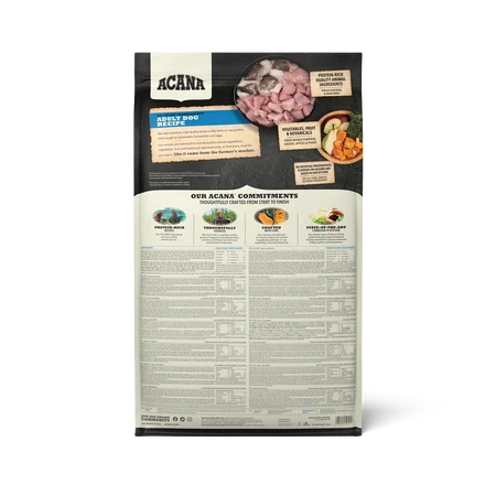 Acana Adult Dog Grain Free беззърнена суха храна за кучета от всички породи в зряла възраст с Пилешко, Пуешко и Яйца 11,4кг