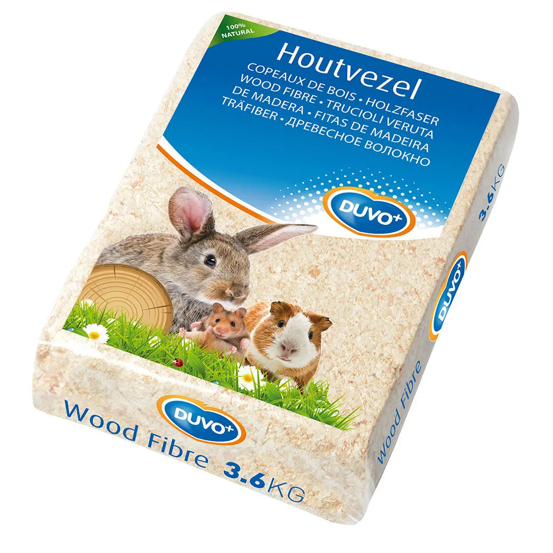 Duvo Plus Wood Fibre натурален талаш за зайчета, морски свинчета и гризачи 3,6 кг