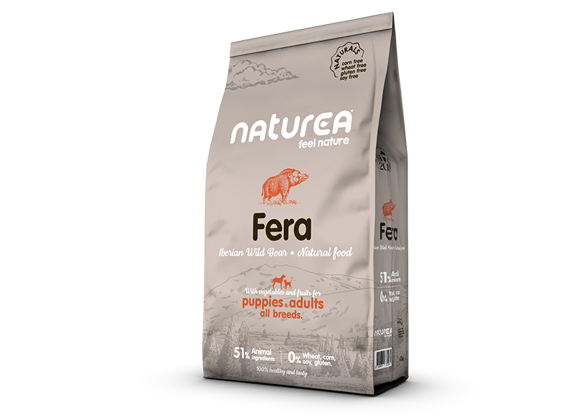 Naturea Naturals Fera Iberian Wild Boar Monoprotein Puppies and Adults храна за кучета с Иберийски глиган 2кг