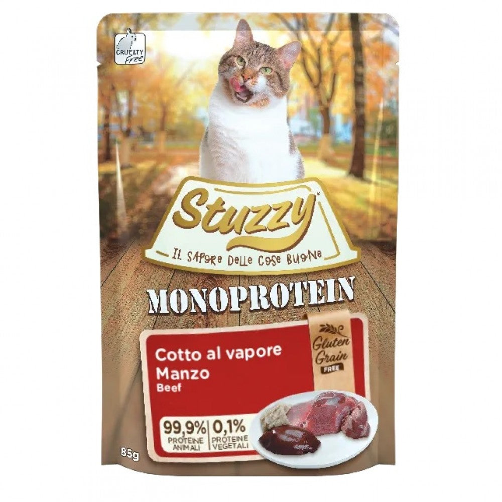Stuzzy Grain free Monoprotein храна за котки с Говеждо 85г пауч