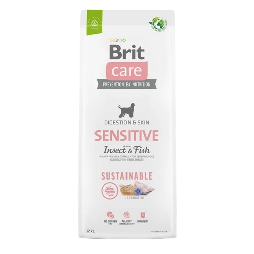 Brit Care Sensitive Digestion & Skin Insect & Fish Grain Free Adult хипоалергенна храна за кучета с Риба и протеин от Насекоми 12кг