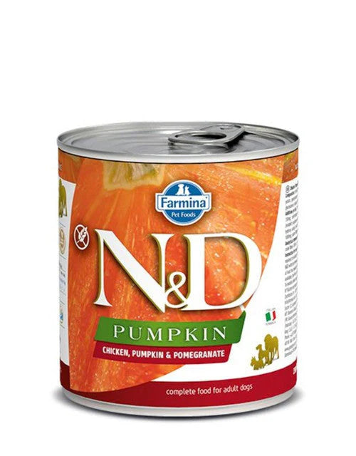 N&D Pumpkin Adult храна за кучета с Пилешко, Тиква и Нар 285г