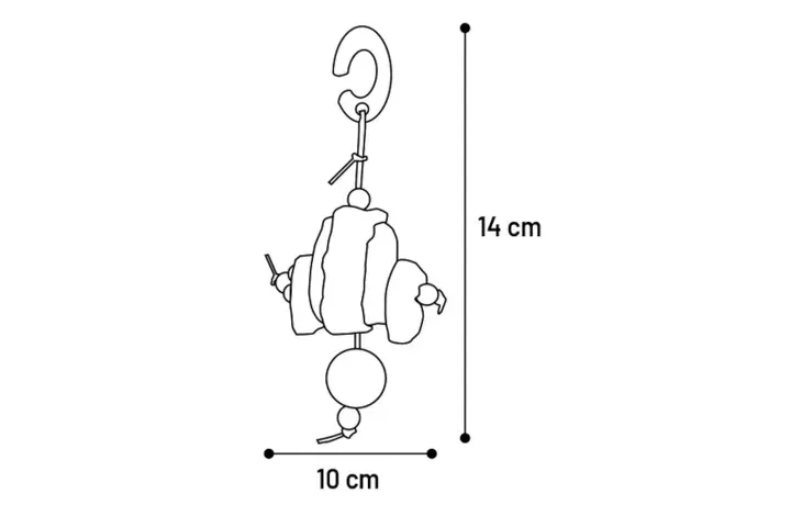 Flamingo Small Animal Toy Mareb натурална играчка за зайчета и гризачи 14см