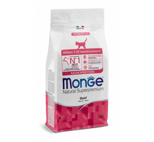 Monge Natural Monoprotein Superpremium Kitten храна за котенца с Телешко 400г