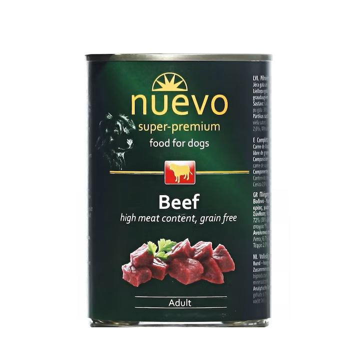 Nuevo Beef Grain free Adult храна за кучета с Говеждо без зърно 400г конс.