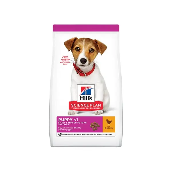 Hill's Science Plan Chicken Small & Mini Puppy храна за подрастващи кучета от дребни и мини породи с Пилешко 3кг