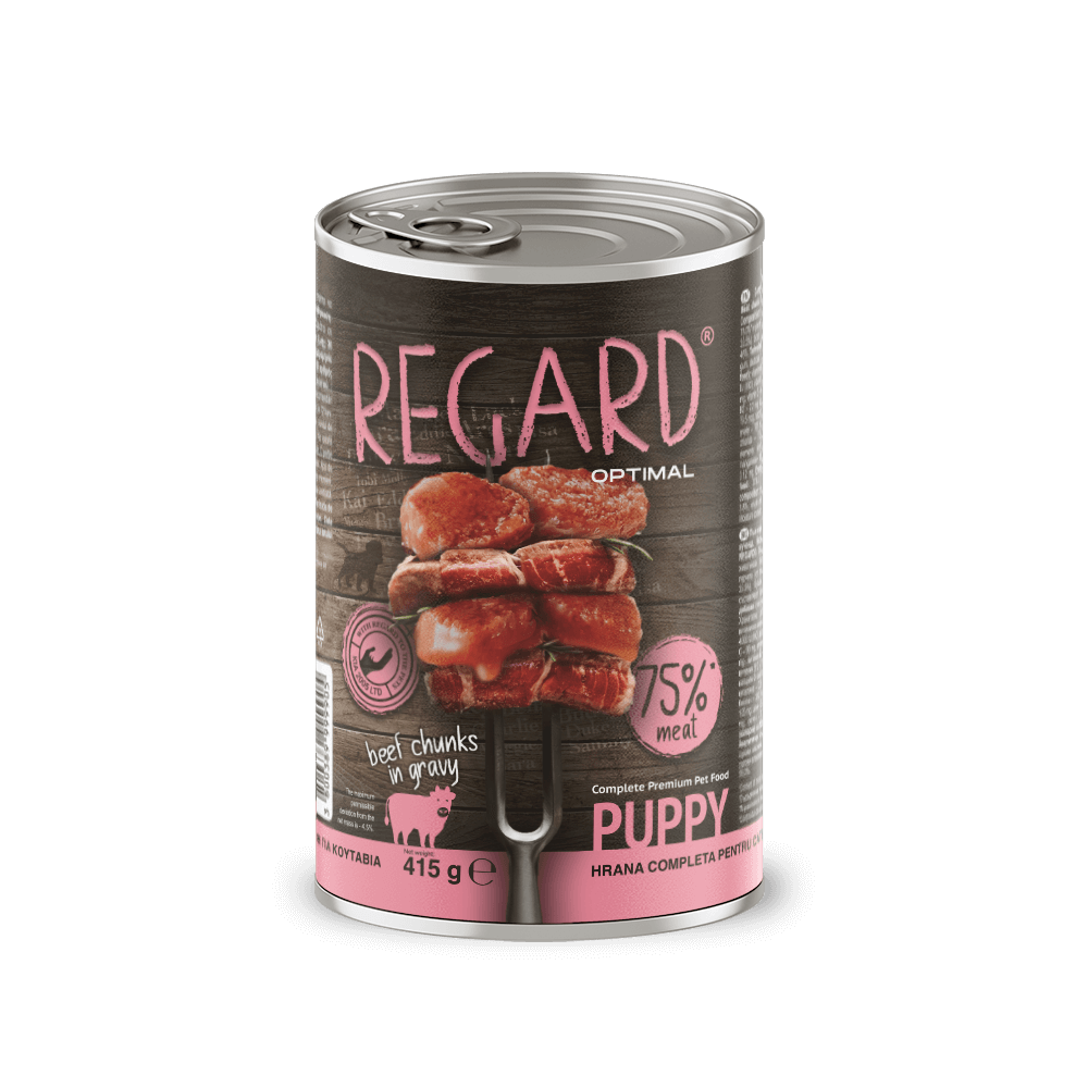 Regard Beef Puppy храна за подрастващи кученца хапки с Говеждо 415г