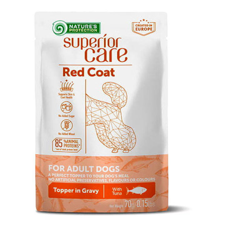 Nature's Protection Red Coat Tuna Digestive Care Adult храна за кучета с червена и кафява козина с Риба Тон 70г пауч