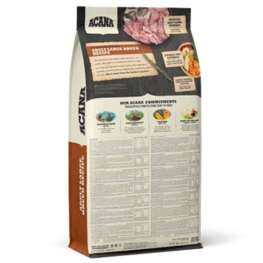 Acana Adult Large Breed Grain Free суха храна за кучета в зряла възраст от едри породи с Пилешко и Пуешко 17кг