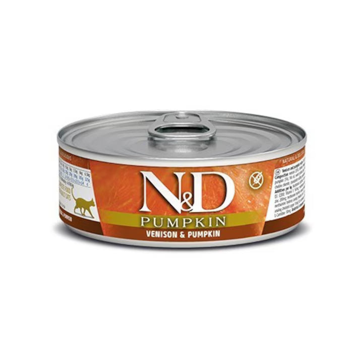 N&D Pumpkin & Venison Adult храна за котки с Еленско и Тиква 70г