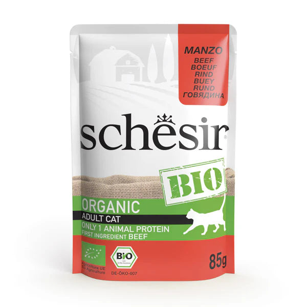 Schesir Cat Adult Bio пауч с говеждо 85гр.