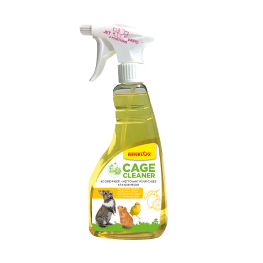 Benelux Cage Cleaner спрей за почистване на клетки на малки животни и птици с аромат на Лимон 500мл