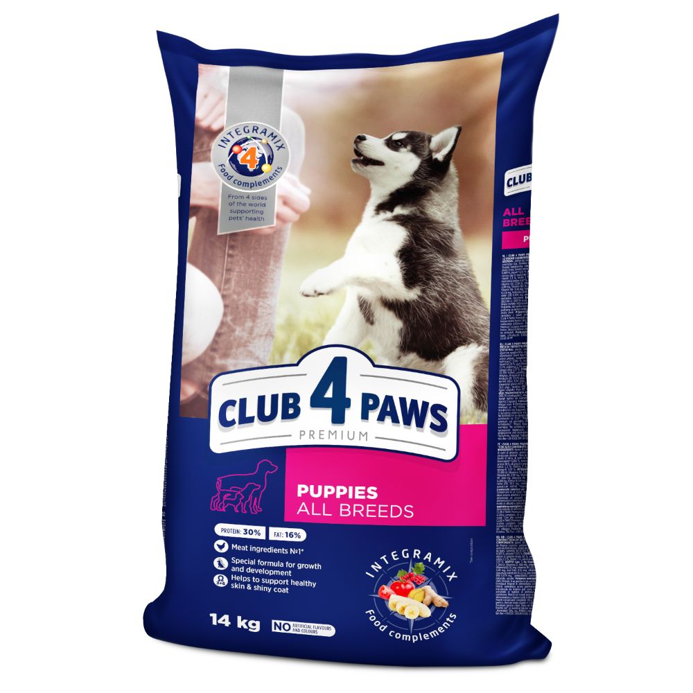Club 4 Paws Chicken All Breeds Puppies храна за подрастващи кученца с Пилешко 14кг