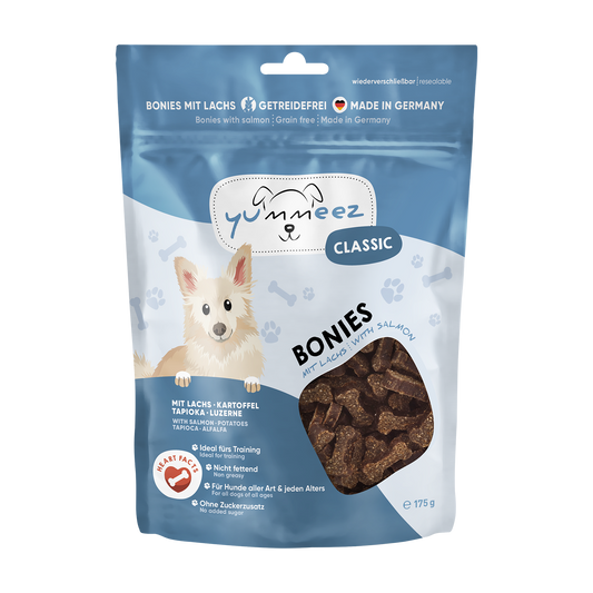 Yummeez Classic Bonies Grain free лакомство за кучета със Сьомга 175г