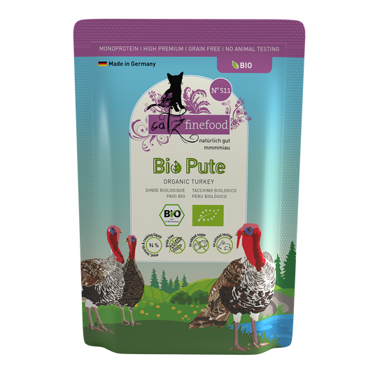 Catz Finefood BIO Turkey Grain free БИО храна за котки с Пуешко месо 85г пауч