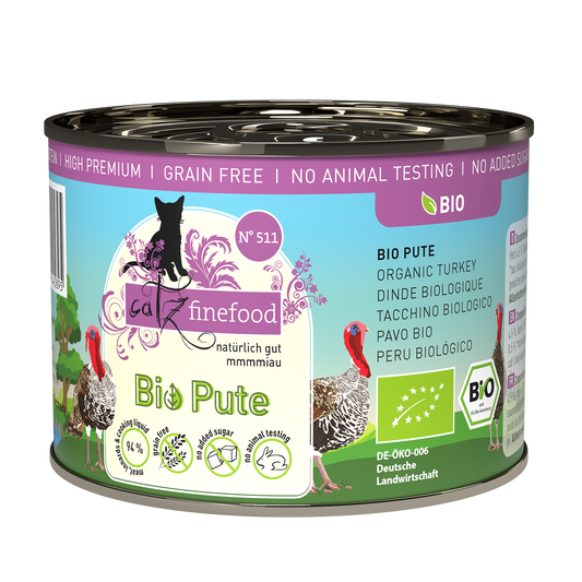 Catz Finefood BIO Turkey Grain free БИО храна за котки с Пуешко месо 200г