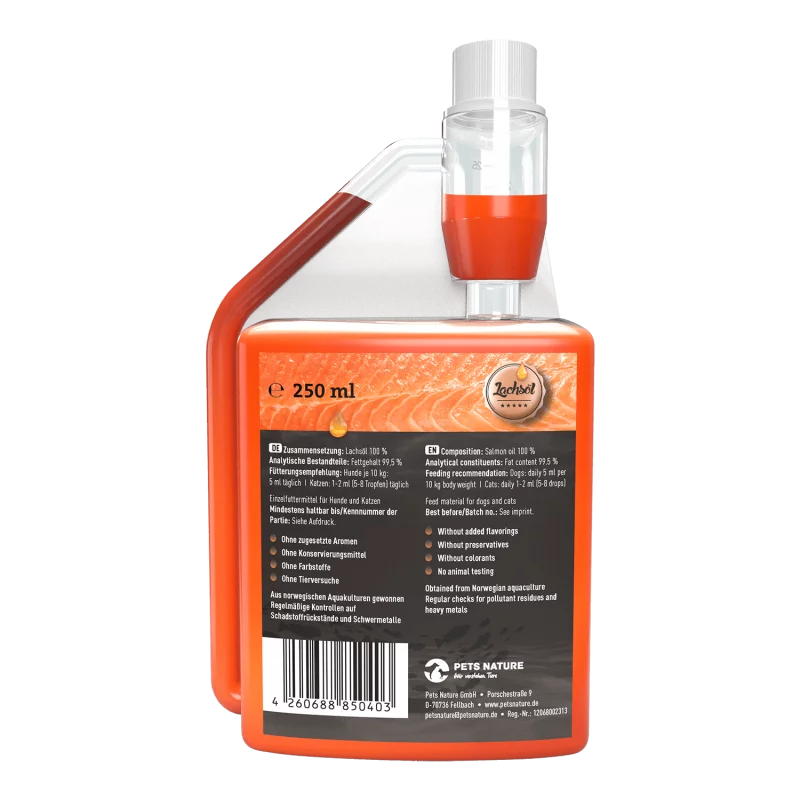 Pets Nature 100% Lachsöl 100% качествено чисто масло от Сьомга от Норвежки Аквакултури 250мл