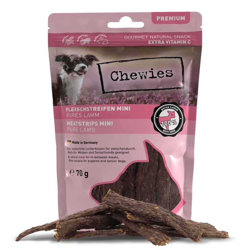 Chewies Premium Gourmet Natural Snack Pure Lamb Grain Free гурме натурално лакомство за кучета монопротеин 100% Агнешко месо 70г