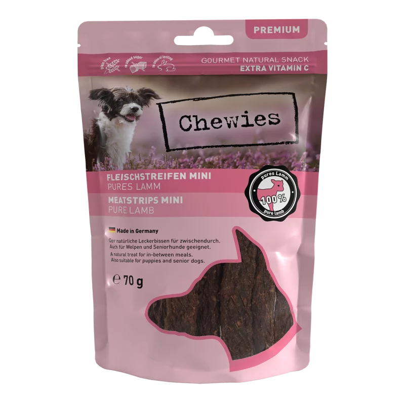 Chewies Premium Gourmet Natural Snack Pure Lamb Grain Free гурме натурално лакомство за кучета монопротеин 100% Агнешко месо 70г