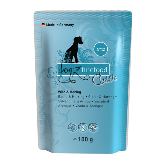 Dogz finefood храна за кучета Дивеч и Херинга 100г