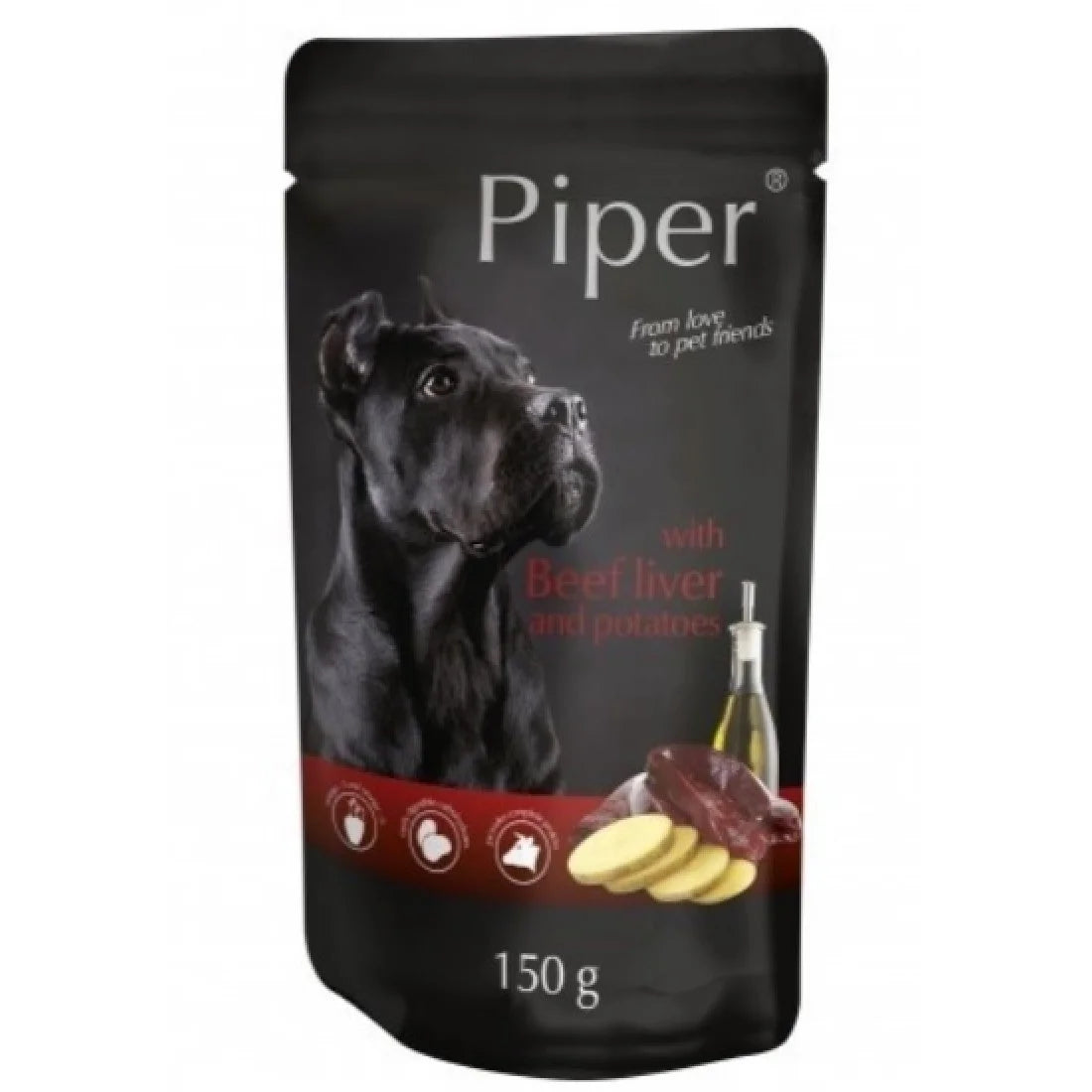 Piper Beef Liver & Potatoes Adult мокра храна за кучета с Телешки дроб и Картофи 150г пауч