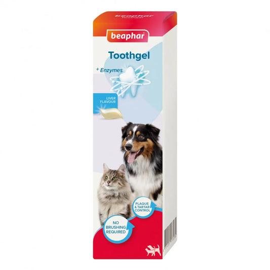 Beaphar No-Brush Toothgel дентален гел за зъби за кучета и котки с вкус на черен дроб 100г
