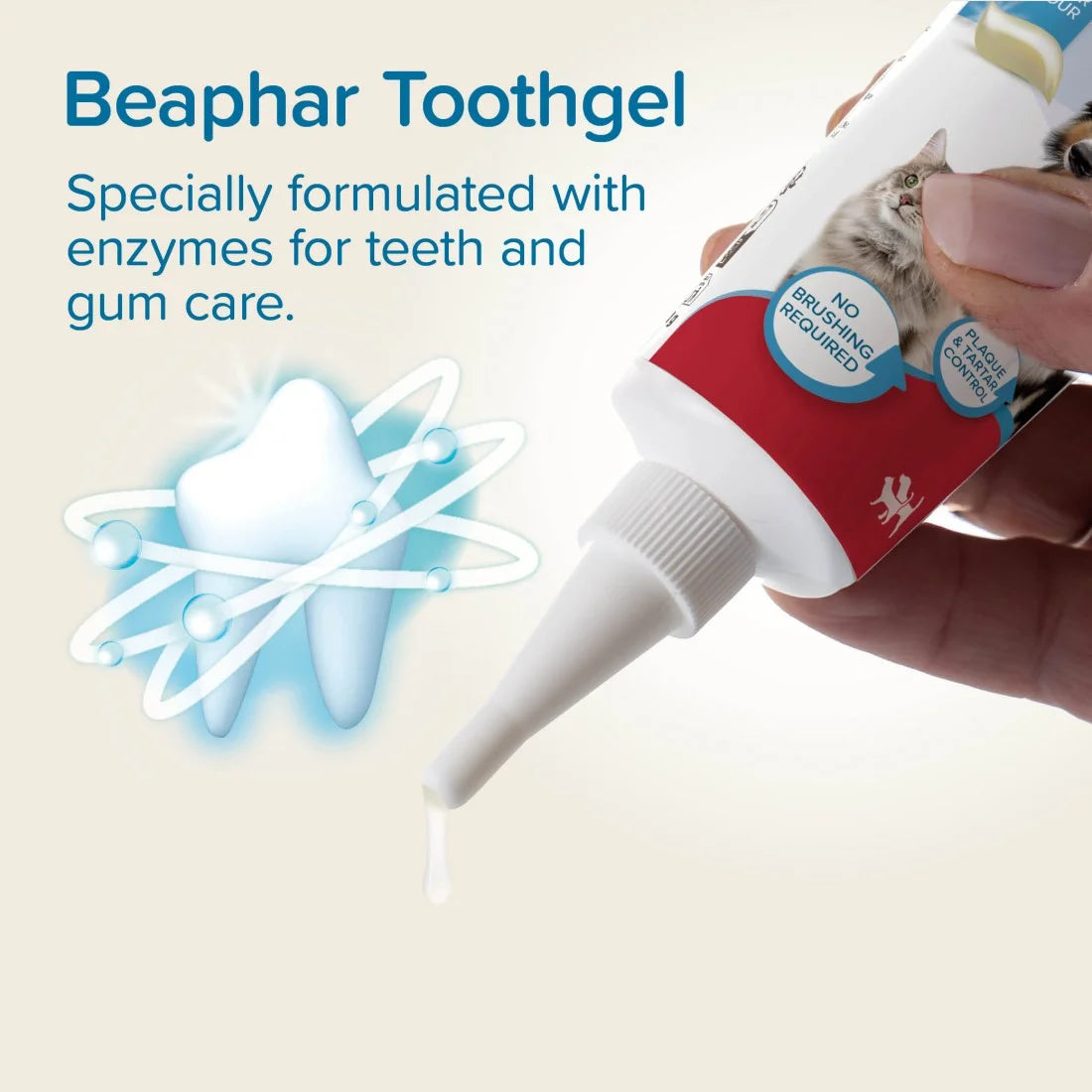 Beaphar No-Brush Toothgel дентален гел за зъби за кучета и котки с вкус на черен дроб 100г