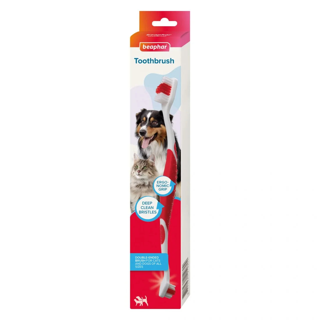 Beaphar Double-Ended Toothbrush двустранна четка за зъби за кучета и котки