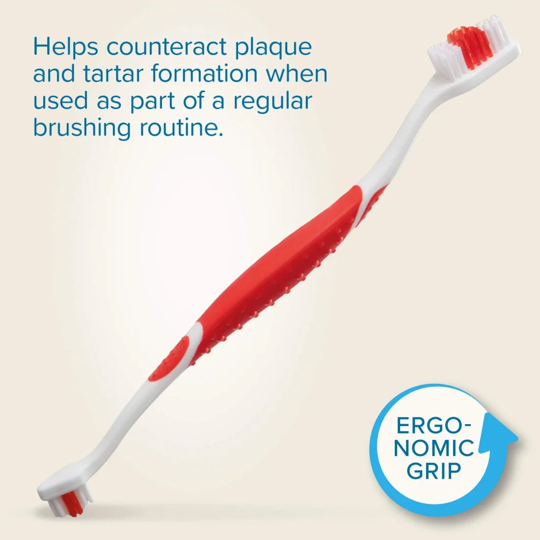 Beaphar Double-Ended Toothbrush двустранна четка за зъби за кучета и котки