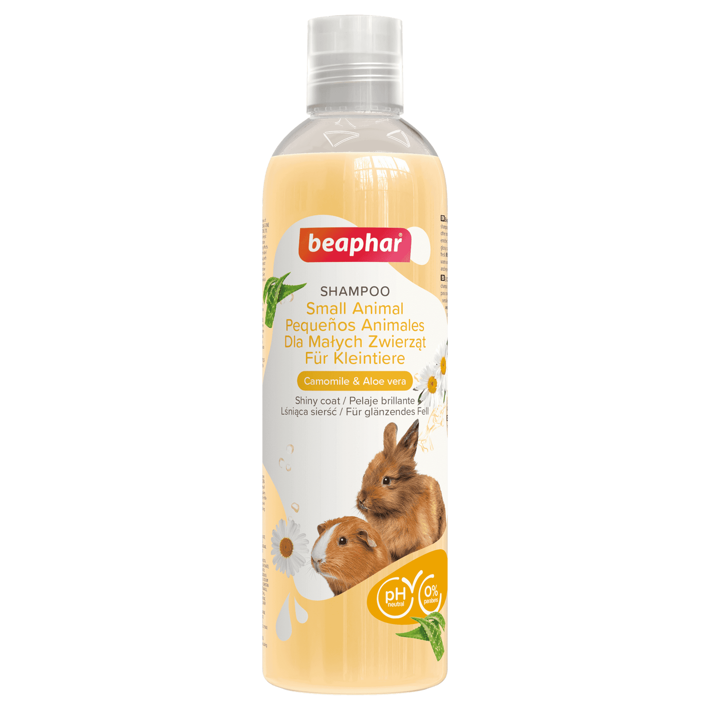 Beaphar Small Animal Camomile&Aloe vera хипоалергенен шампоан за морски свинчета, зайчета и други дребни животни с Лайка и Алое вера 250мл