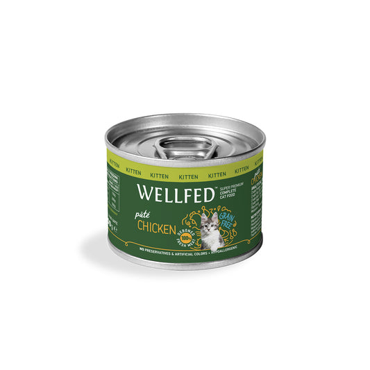 Wellfed Super Premium Hypoallergenic Grain Free Kitten пастет за котенца с Пилешко 200г конс.