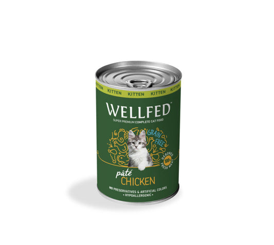 Wellfed Super Premium Hypoallergenic Grain Free Kitten храна за котенца с Пилешко месо 400г конс.