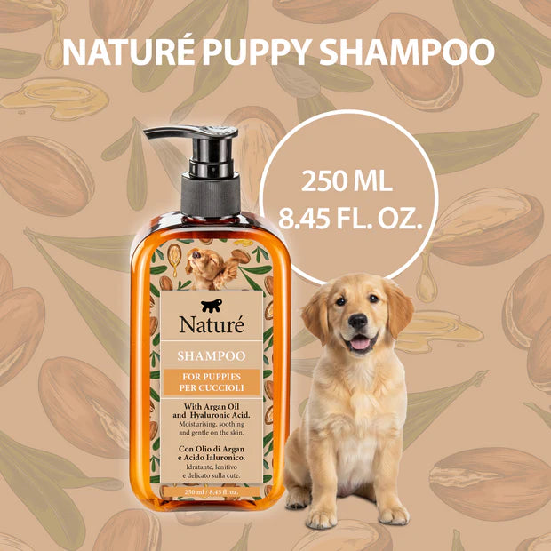 Naturè Shampoo Argan Oil & Hyaluronic Acid Puppies натурален шампоан за подрастващи кученца с Арганово масло и Хиалуронова киселина 250мл