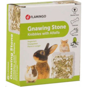 Flamingo Knibbles with Alfalfa минерален камък за гризачи с Люцерна 65г