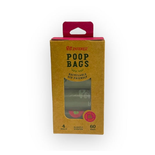 Pet Interest poop bags биоразградими хигиенни торбички за диспенсър 4бр