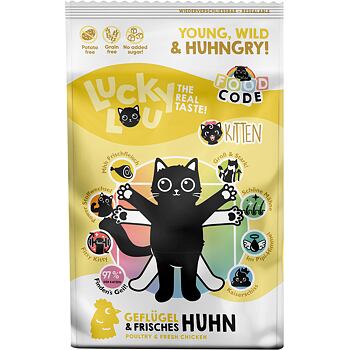 Lucky Lou Code Poultry & Chicken Grain Free Kitten храна за подрастващи котенца с Птиче и Пилешко месо 340г