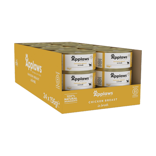 Applaws Chicken Breast Adult храна за котки с Пилешко филе в бульон 24 х 156г