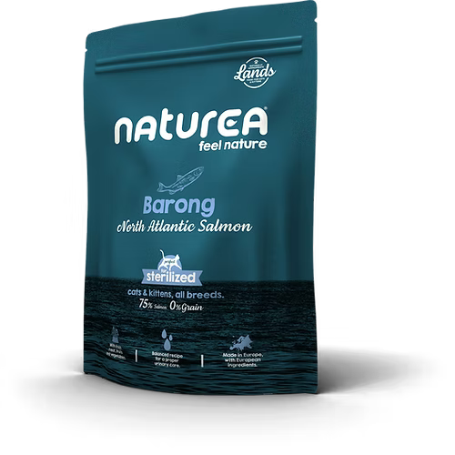 Naturea Lands Barong Grain free супер премиум храна за котки със 75% Сьомга 350г