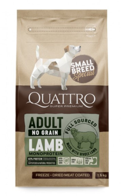 Quattro Adult Lamb Small Breed с агнешко 1,5 кг