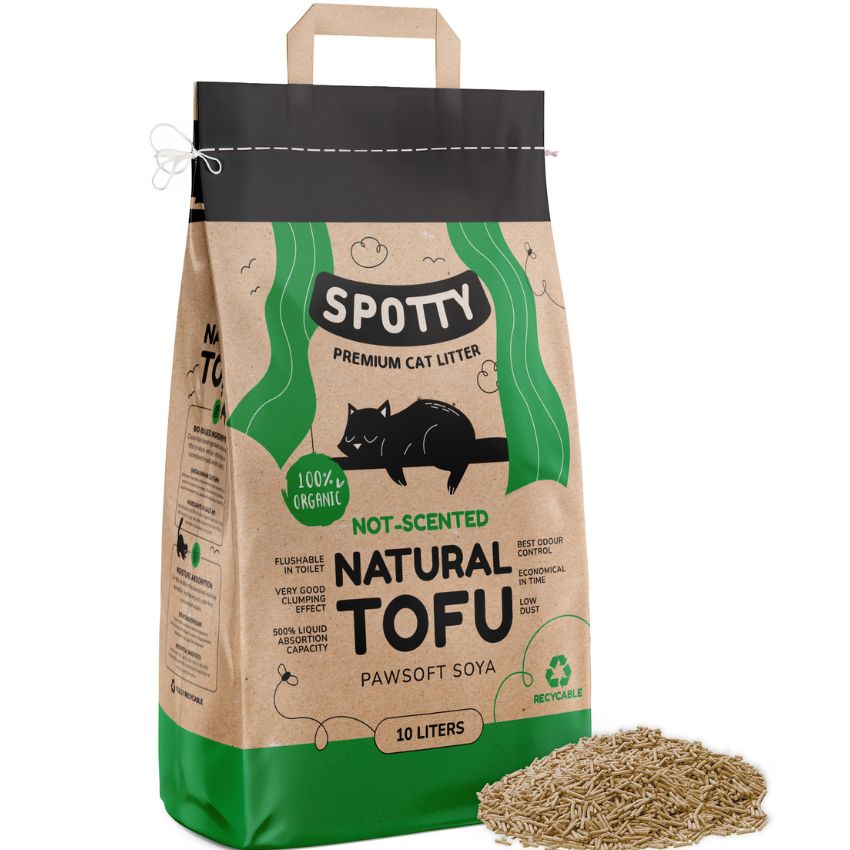 Spotty Natural Tofu натурална соева котешка тоалетна 10л