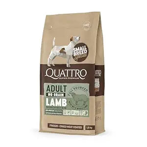 Quattro Lamb Grain Free Small Breed Adult храна за кучета от дребни породи с Агнешко месо 1,5 кг